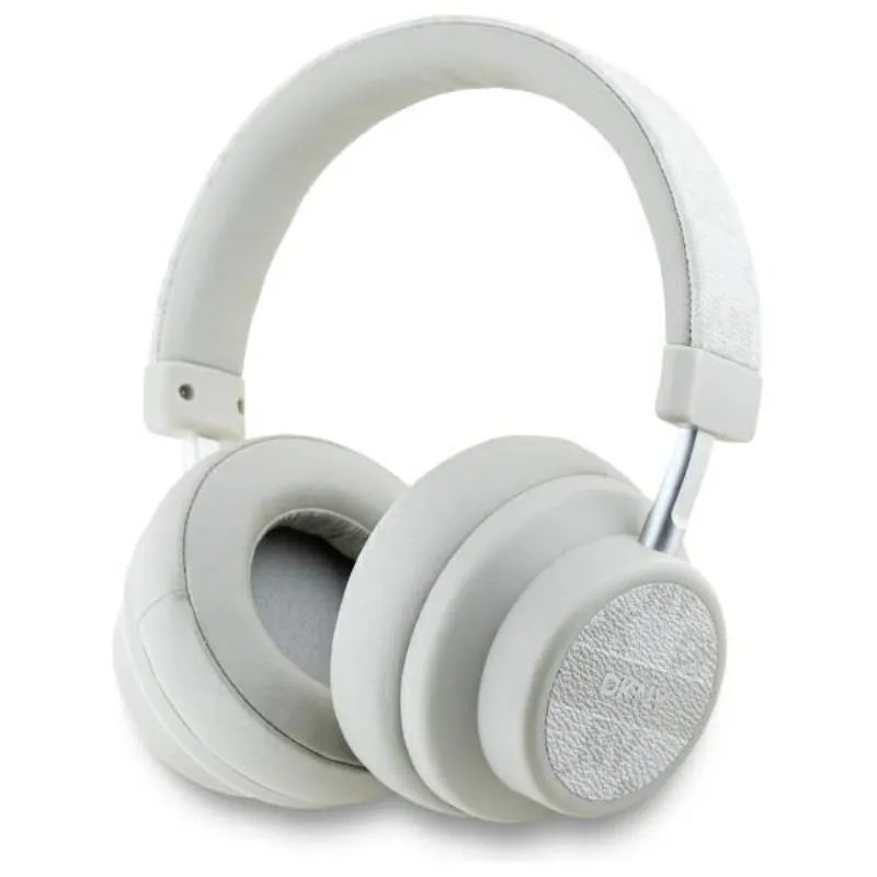 DKNY languotaus rašto belaidės per ausis uždedamos „Bluetooth“ ausinės V5.3 (perlo)
