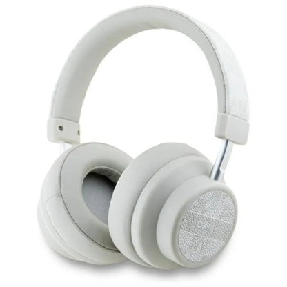 DKNY languotaus rašto belaidės per ausis uždedamos „Bluetooth“ ausinės V5.3 (perlo)