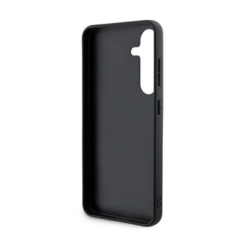 DKNY Leather Mono Stripe & Metal Logo - „Samsung Galaxy S24+“ dėklas (juodas)