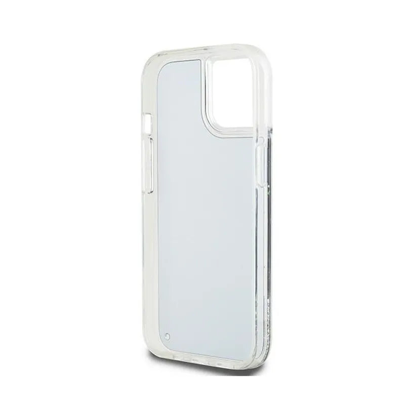 DKNY Liquid Glitter Big Logo – dėklas, skirtas iPhone 15 Plus / 14 Plus (juodas)