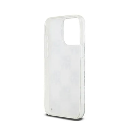 DKNY Liquid Glitter Multilogo – dėklas iPhone 15 Pro Max (baltas)
