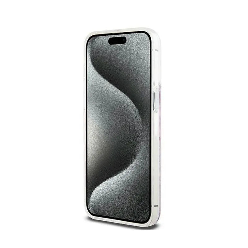 DKNY Liquid Glitter Multilogo – dėklas skirtas „iPhone 15 Pro Max“ (rožinis)