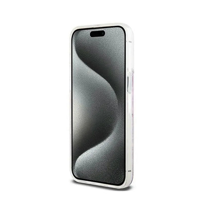 DKNY Liquid Glitter Multilogo – dėklas skirtas „iPhone 15 Pro Max“ (rožinis)