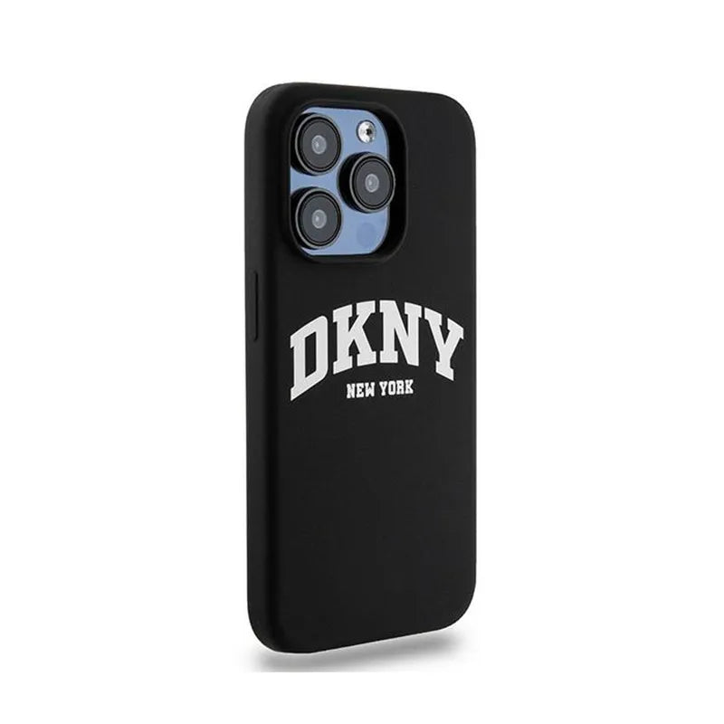 DKNY Liquid Silicone White su spausdintu logotipu MagSafe - dėklas skirtas iPhone 14 Pro (juodas)