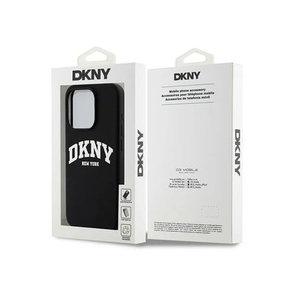 DKNY Liquid Silicone White su spausdintu logotipu MagSafe - dėklas skirtas iPhone 14 Pro (juodas)