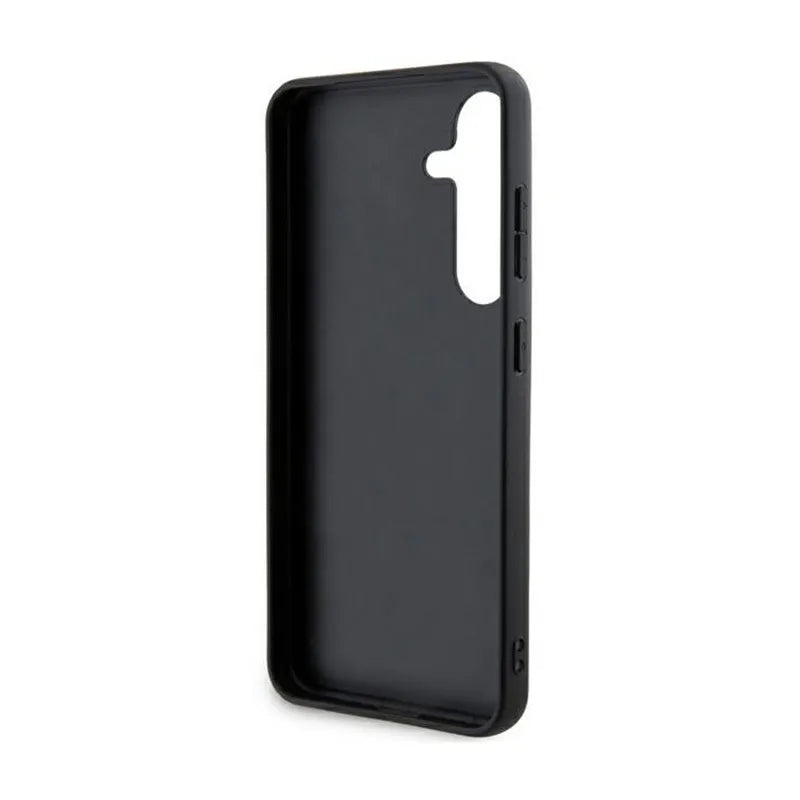 DKNY Odinis Dėklas Samsung Galaxy S24 - Mono Juostelė ir Metalinis Logotipas (juodas)