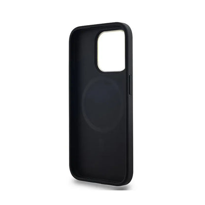 DKNY odinis languotas raštas MagSafe – dėklas, skirtas iPhone 15 Pro (juodas)