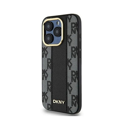 DKNY odinis languotas raštas MagSafe – dėklas, skirtas iPhone 15 Pro (juodas)