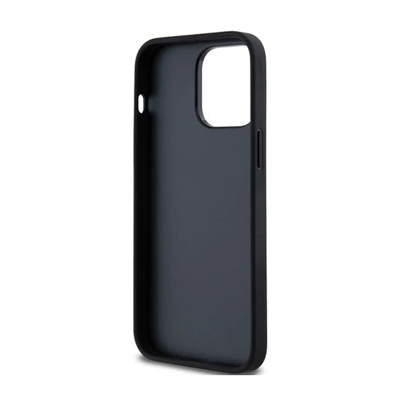 DKNY odinis „Mono Stripe & Metal Logo“ – „iPhone 14 Pro“ dėklas (juodas)