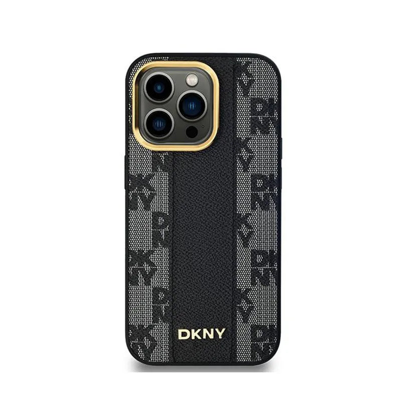 DKNY odos dėžutės rašto mono raštas MagSafe – dėklas, skirtas iPhone 14 Pro Max (juodas)