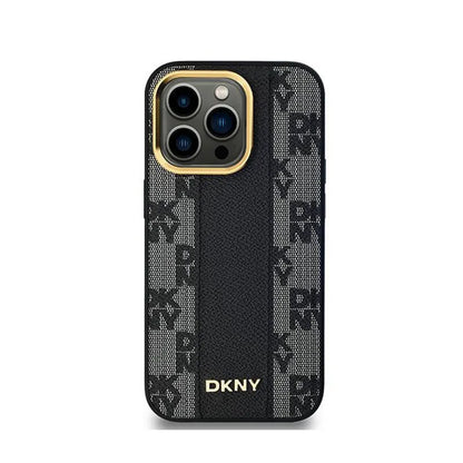 DKNY odos dėžutės rašto mono raštas MagSafe – dėklas, skirtas iPhone 14 Pro Max (juodas)