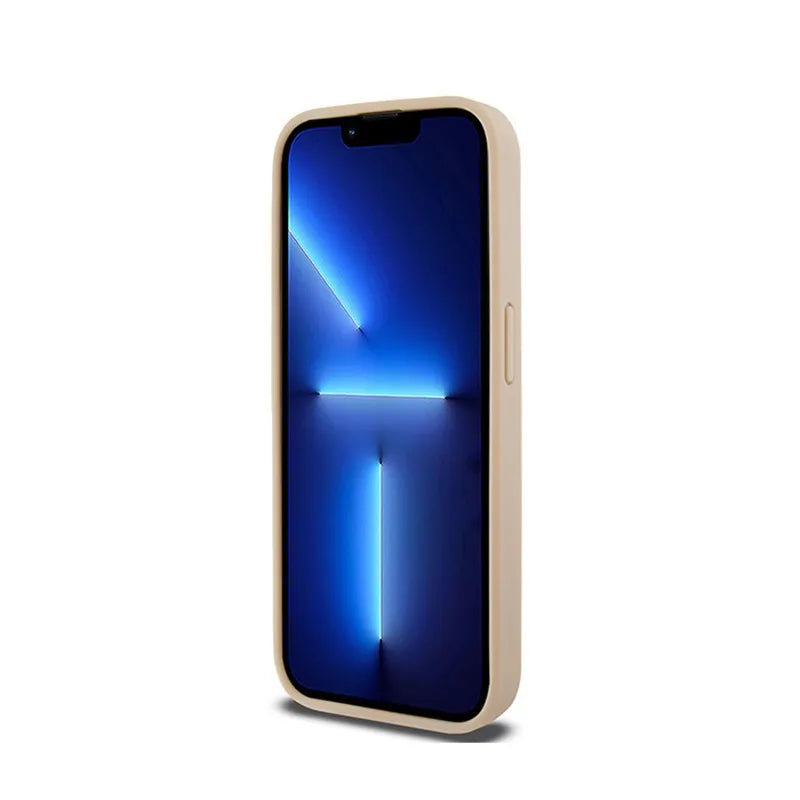 DKNY Odos languotas monochrominis raštas ir spausdintos juostos – dėklas iPhone 15 Pro Max (rožinis)