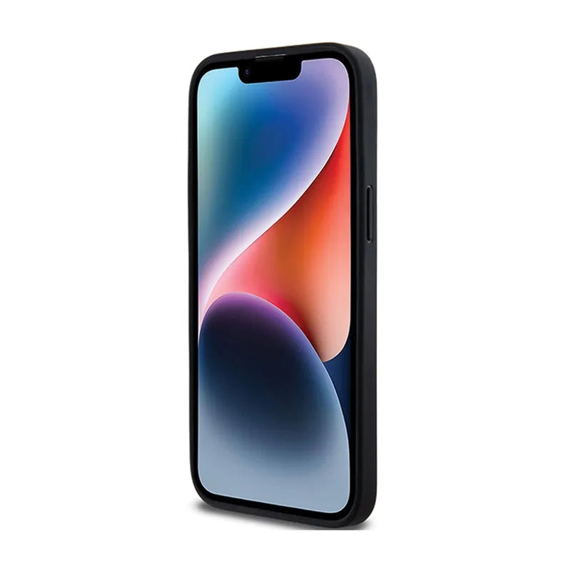 DKNY odos mono juostelės ir metalo logotipas – „iPhone 14 Pro Max“ dėklas (juodas)