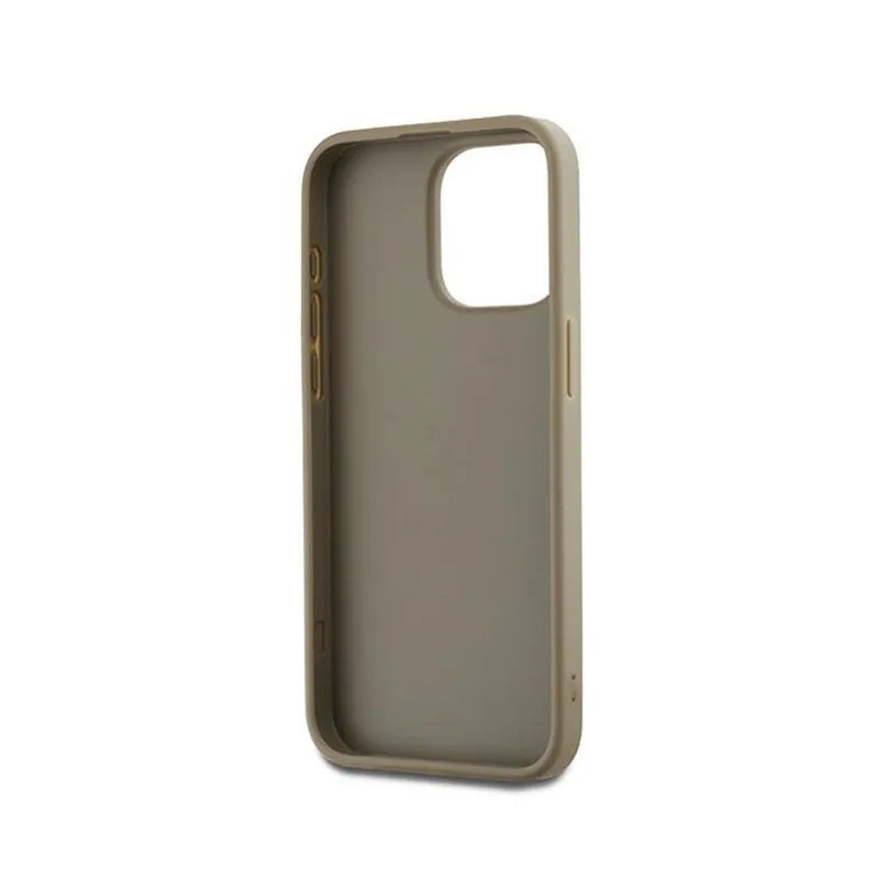 DKNY riešo dirželis su logotipu - dėklas iPhone 15 Pro Max (smėlio spalvos)