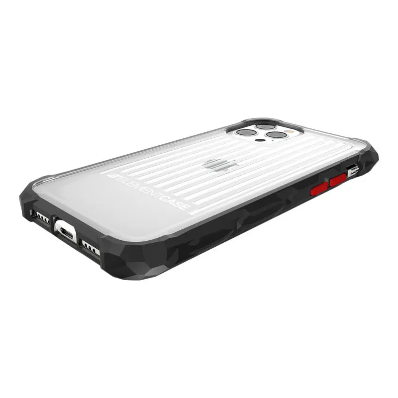 Element Case Special Ops – dėklas iPhone 13 Pro Max (apsauga nuo kritimo pagal karinius standartus) (skaidrus/juodas)