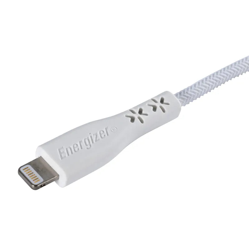 Energizer HardCase - USB-C į Lightning jungties kabelis MFi sertifikuotas 1.2m (Baltas)