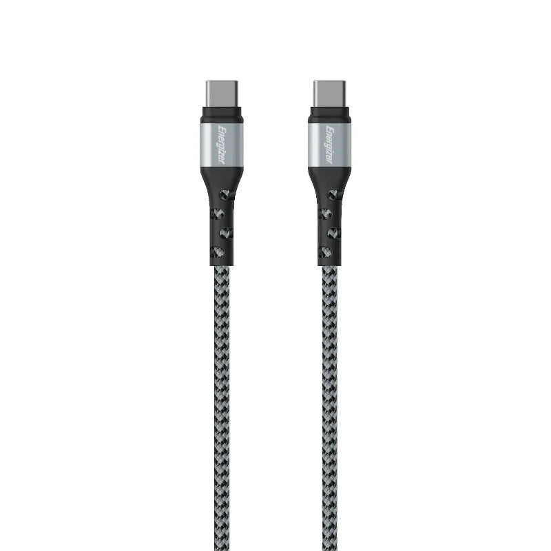 Energizer Ultimate – USB-C į USB-C jungiamasis laidas 2m (Sidabrinis)