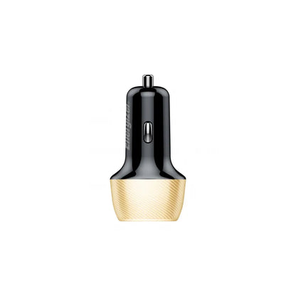 Energizer Ultimate – USB-C ir USB-A 38W PD + QC3.0 automobilinis įkroviklis (auksinis / juodas)