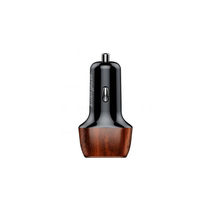 Energizer Ultimate - USB-C & USB-A 38W PD + QC3.0 automobilinis įkroviklis (WALNUT)