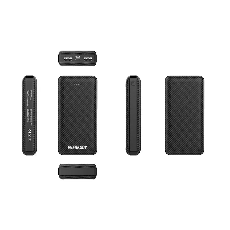 Eveready PX20B – išorinė baterija 20000 mAh, 2x USB-A (juoda)