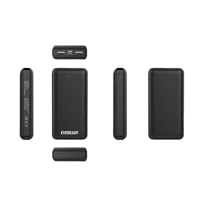 Eveready PX20B – išorinė baterija 20000 mAh, 2x USB-A (juoda)