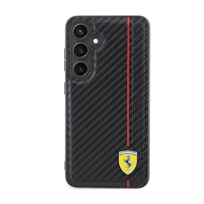 Ferrari Anglies rašto linija – Dėklas skirtas Samsung Galaxy S24+ (juodas)