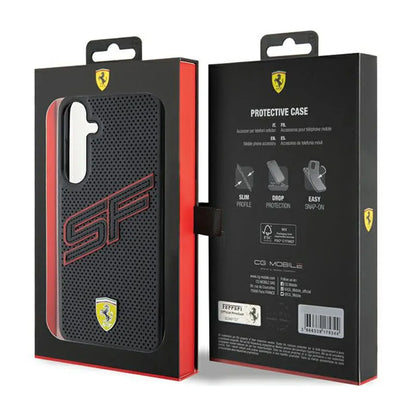 Ferrari Big SF Perforated - „Samsung Galaxy S24“ dėklas (juodas)
