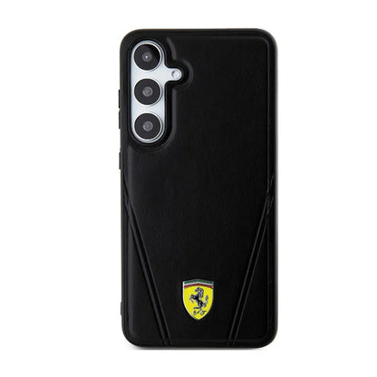 Ferrari Hot Stamp V Lines MagSafe – Samsung Galaxy S24+ dėklas (juodas)