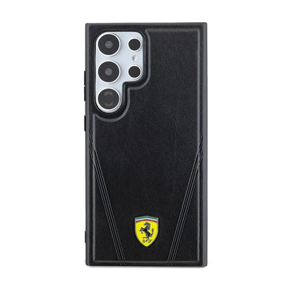 Ferrari Hot Stamp V Lines MagSafe – Samsung Galaxy S24 Ultra dėklas (juodas)