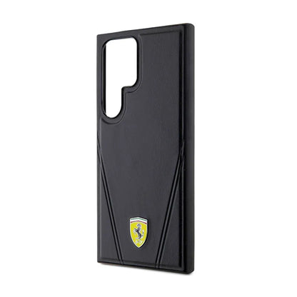 Ferrari Hot Stamp V Lines MagSafe – Samsung Galaxy S24 Ultra dėklas (juodas)