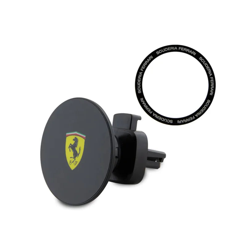 Ferrari MagSafe Spausdintas skydas – magnetinis automobilinis laikiklis (juodas)