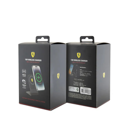 Ferrari MagSafe stalo įkroviklis su stovu – MagSafe 15W indukcinis stalo įkroviklis (juodas)