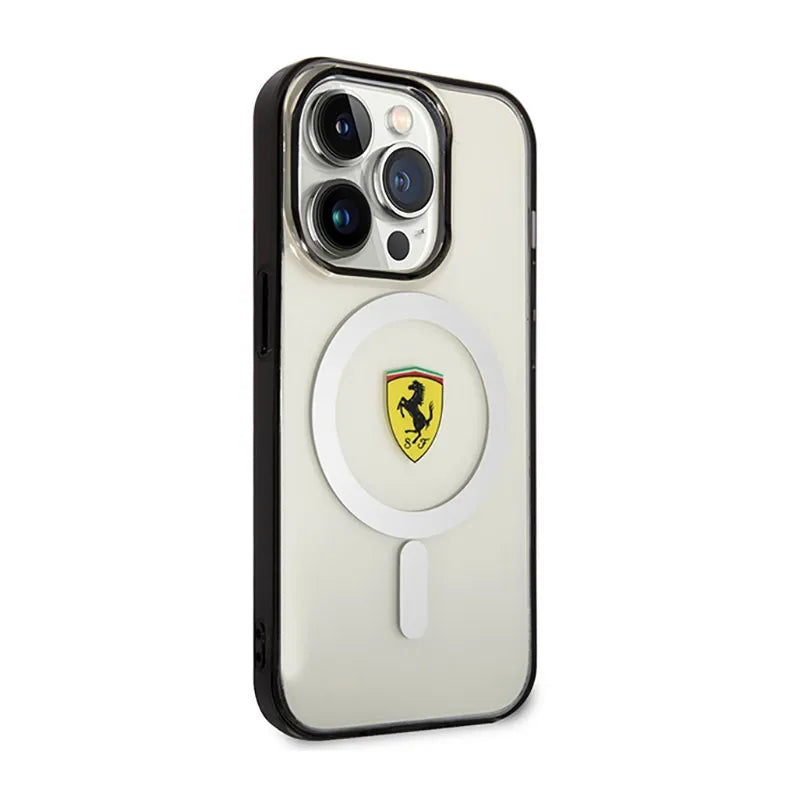 Ferrari Outline Magsafe – dėklas, skirtas „iPhone 14 Pro Max“ (skaidrus)