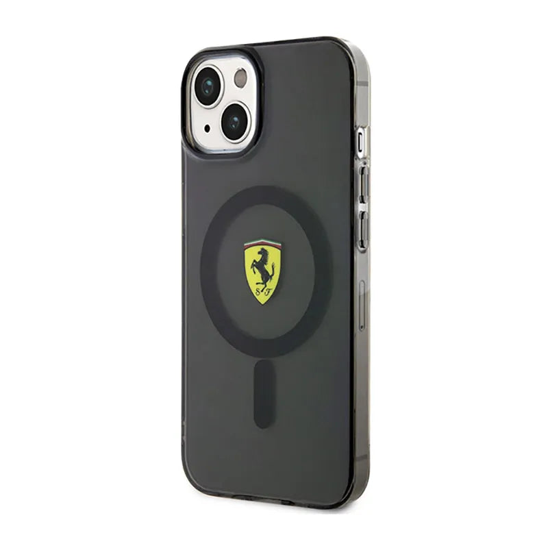 Ferrari permatomas MagSafe – dėklas „iPhone 14 Plus“ (juodas)