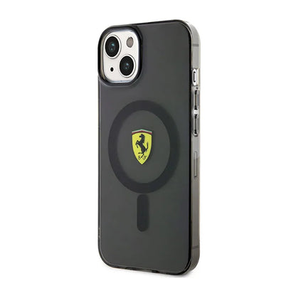 Ferrari permatomas MagSafe – dėklas „iPhone 14 Plus“ (juodas)