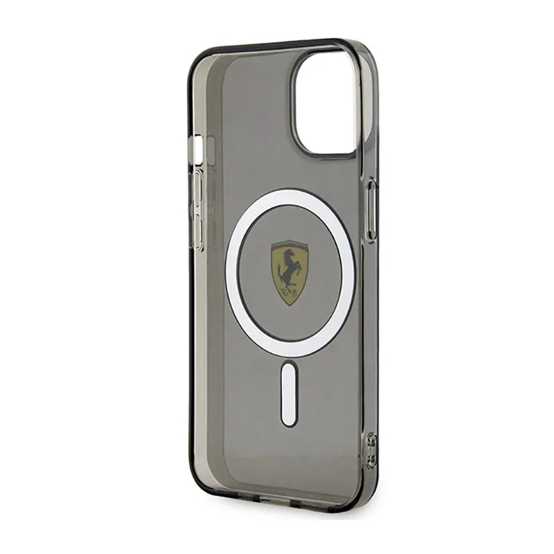 Ferrari permatomas MagSafe – dėklas „iPhone 14 Plus“ (juodas)
