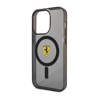 Ferrari Translucent MagSafe – dėklas, skirtas iPhone 14 Pro (juodas)