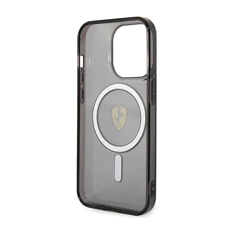 Ferrari Translucent MagSafe – dėklas, skirtas iPhone 14 Pro (juodas)
