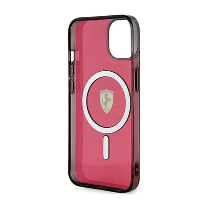 „Ferrari Translucent MagSafe“ – dėklas, skirtas „iPhone 14“ (raudonas)