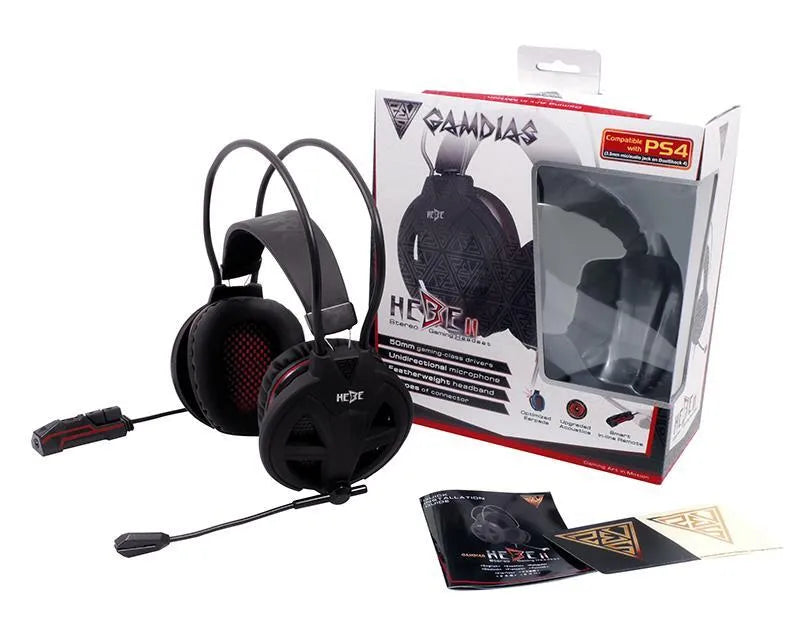 Gamdias Hebe V2 – stereofoninės žaidimų ausinės su mikrofonu (PC-PS4)