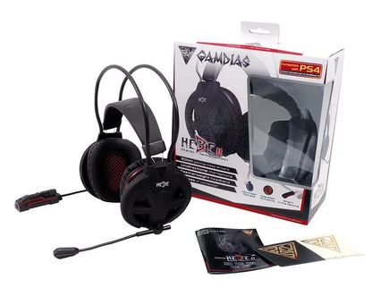 Gamdias Hebe V2 – stereofoninės žaidimų ausinės su mikrofonu (PC-PS4)