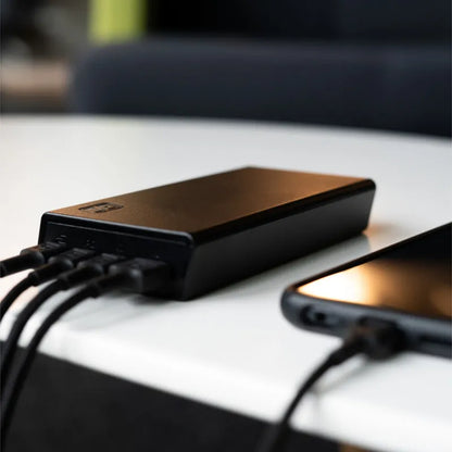 Green Cell PowerPlay20s – išorinė baterija 20000 mAh su USB-A QuickCharge 3.0 ir 2x USB-C Power Delivery 22.5W (juoda)