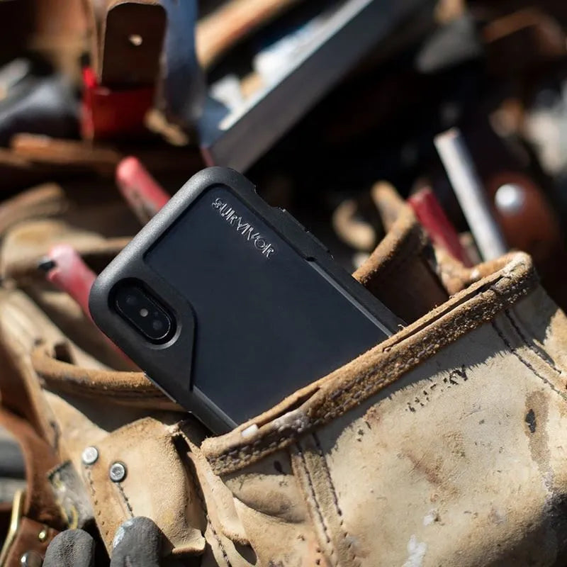 Griffin Survivor Endurance – dėklas, skirtas „iPhone Xs Max“ (skaidrus / pilkas)