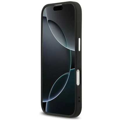 Guess 4G Big 4G Classic Logo dėklas iPhone 17 (juoda / sidabrinė)