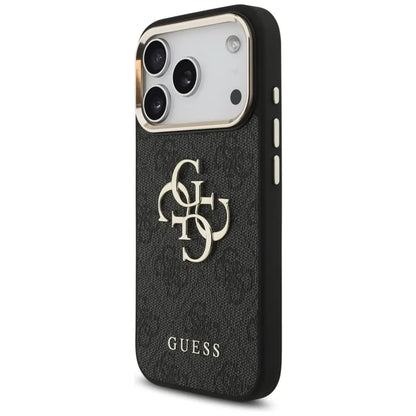 Guess 4G Big 4G Classic Logo - Dėklas iPhone 17 Pro (Juoda / Auksinė)