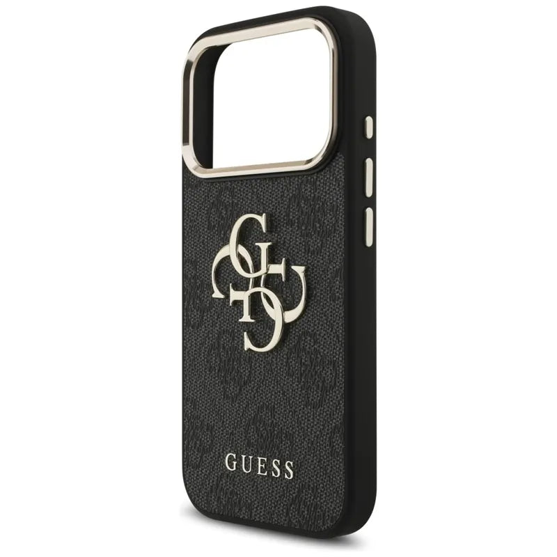 Guess 4G Big 4G Classic Logo - Dėklas iPhone 17 Pro (Juoda / Auksinė)