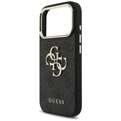 Guess 4G Big 4G Classic Logo - Dėklas iPhone 17 Pro (Juoda / Auksinė)