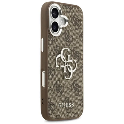 Guess 4G Big 4G Classic Logo dėklas iPhone 17 (Ruda / Sidabrinė)