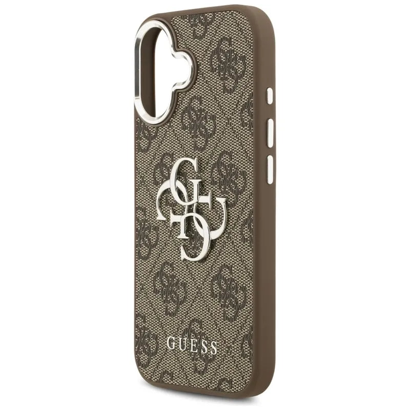 Guess 4G Big 4G Classic Logo dėklas iPhone 17 (Ruda / Sidabrinė)