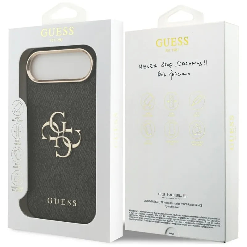 Guess 4G Big 4G Classic Logo - Dėklas iPhone Air (Juoda / Auksinė)
